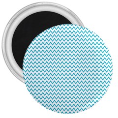 Blue White Chevron 3  Magnets by yoursparklingshop