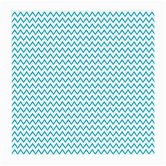 Blue White Chevron Medium Glasses Cloth (2-side) by yoursparklingshop