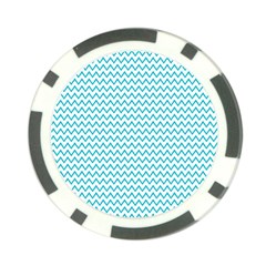 Blue White Chevron Poker Chip Card Guards by yoursparklingshop