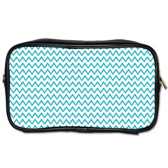 Blue White Chevron Toiletries Bags 2-side by yoursparklingshop