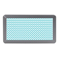 Blue White Chevron Memory Card Reader (mini) by yoursparklingshop