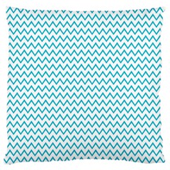 Blue White Chevron Large Cushion Case (one Side) by yoursparklingshop