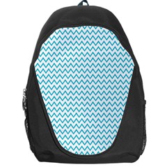 Blue White Chevron Backpack Bag by yoursparklingshop