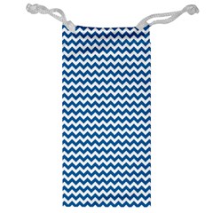 Dark Blue White Chevron  Jewelry Bags by yoursparklingshop