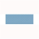 Dark Blue White Chevron  Large Bar Mats 32 x8.5  Bar Mat