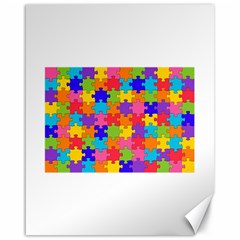 Funny Colorful Puzzle Pieces Canvas 16  X 20   by yoursparklingshop