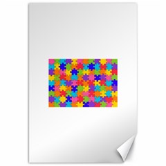 Funny Colorful Puzzle Pieces Canvas 20  X 30   by yoursparklingshop