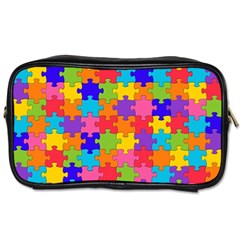 Funny Colorful Puzzle Pieces Toiletries Bags by yoursparklingshop