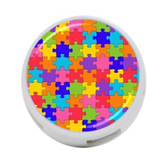 Funny Colorful Puzzle Pieces 4-port Usb Hub (one Side) by yoursparklingshop