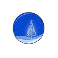 Blue White Christmas Tree Hat Clip Ball Marker by yoursparklingshop