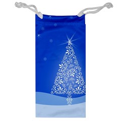 Blue White Christmas Tree Jewelry Bags by yoursparklingshop