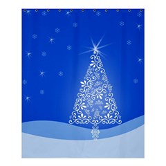 Blue White Christmas Tree Shower Curtain 60  X 72  (medium)  by yoursparklingshop