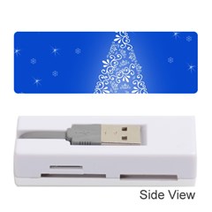 Blue White Christmas Tree Memory Card Reader (stick)  by yoursparklingshop