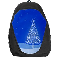 Blue White Christmas Tree Backpack Bag by yoursparklingshop