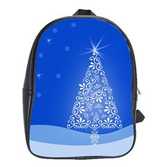 Blue White Christmas Tree School Bags (xl)  by yoursparklingshop