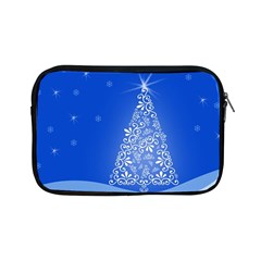 Blue White Christmas Tree Apple Ipad Mini Zipper Cases by yoursparklingshop