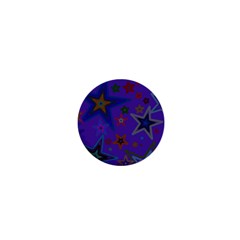 Purple Christmas Party Stars 1  Mini Buttons by yoursparklingshop