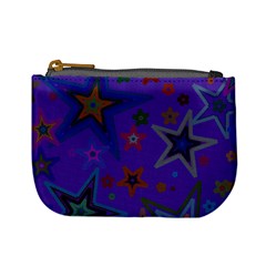 Purple Christmas Party Stars Mini Coin Purses by yoursparklingshop