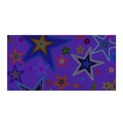 Purple Christmas Party Stars Satin Wrap by yoursparklingshop