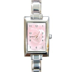 Pink White Love Rose Rectangle Italian Charm Watch by yoursparklingshop