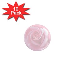 Pink White Love Rose 1  Mini Magnet (10 Pack)  by yoursparklingshop