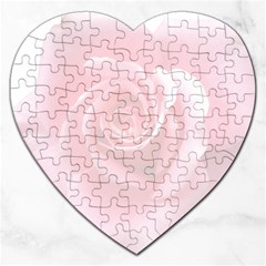 Pink White Love Rose Jigsaw Puzzle (heart) by yoursparklingshop