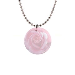 Pink White Love Rose Button Necklaces by yoursparklingshop