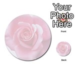 Pink White Love Rose Multi-purpose Cards (Round)  Front 1