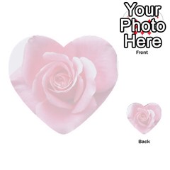 Pink White Love Rose Multi-purpose Cards (heart)  by yoursparklingshop