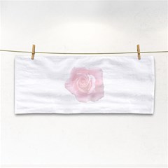 Pink White Love Rose Hand Towel by yoursparklingshop