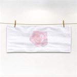 Pink White Love Rose Hand Towel Front