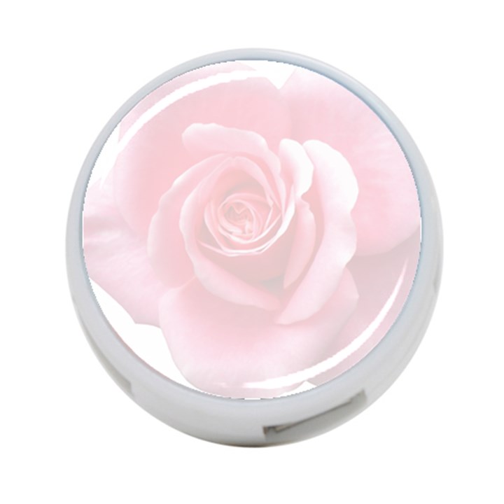 Pink White Love Rose 4-Port USB Hub (Two Sides) 