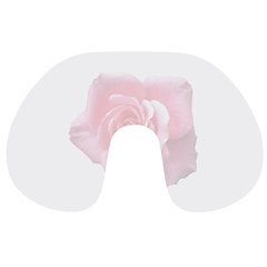 Pink White Love Rose Travel Neck Pillows by yoursparklingshop