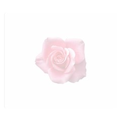 Pink White Love Rose Double Sided Flano Blanket (small)  by yoursparklingshop