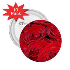 Red Love Roses 2 25  Buttons (10 Pack)  by yoursparklingshop