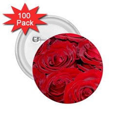 Red Love Roses 2 25  Buttons (100 Pack)  by yoursparklingshop