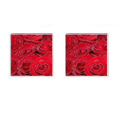 Red Love Roses Cufflinks (square) by yoursparklingshop