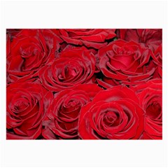 Red Love Roses Large Glasses Cloth (2-side) by yoursparklingshop