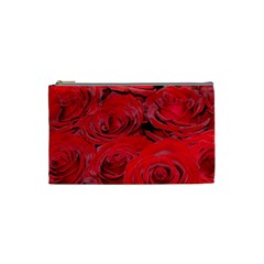 Red Love Roses Cosmetic Bag (small)  by yoursparklingshop