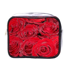 Red Love Roses Mini Toiletries Bags by yoursparklingshop