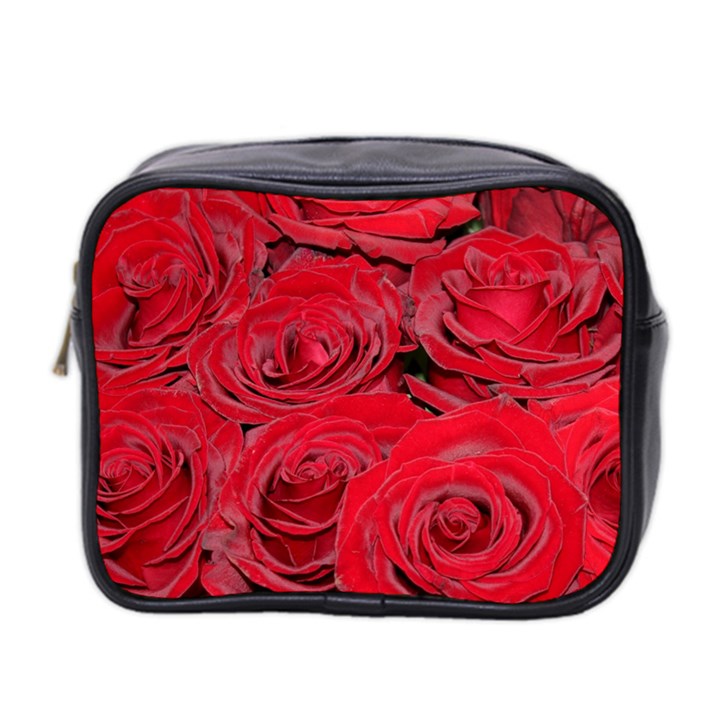 Red Love Roses Mini Toiletries Bag 2-Side