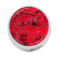 Red Love Roses 4-port Usb Hub (two Sides)  by yoursparklingshop