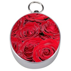 Red Love Roses Silver Compasses by yoursparklingshop