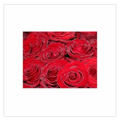 Red Love Roses Large Satin Scarf (square) by yoursparklingshop