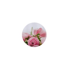 Romantic Pink Flowers 1  Mini Buttons by yoursparklingshop