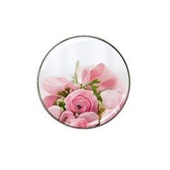 Romantic Pink Flowers Hat Clip Ball Marker (4 Pack) by yoursparklingshop