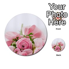 Romantic Pink Flowers Multi-purpose Cards (round)  by yoursparklingshop