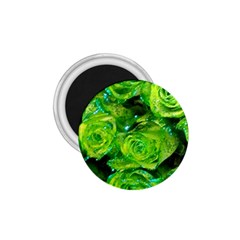 Festive Green Glitter Roses Valentine Love  1 75  Magnets by yoursparklingshop