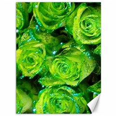 Festive Green Glitter Roses Valentine Love  Canvas 36  X 48   by yoursparklingshop