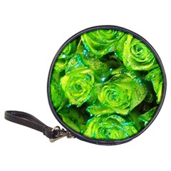 Festive Green Glitter Roses Valentine Love  Classic 20-cd Wallets by yoursparklingshop